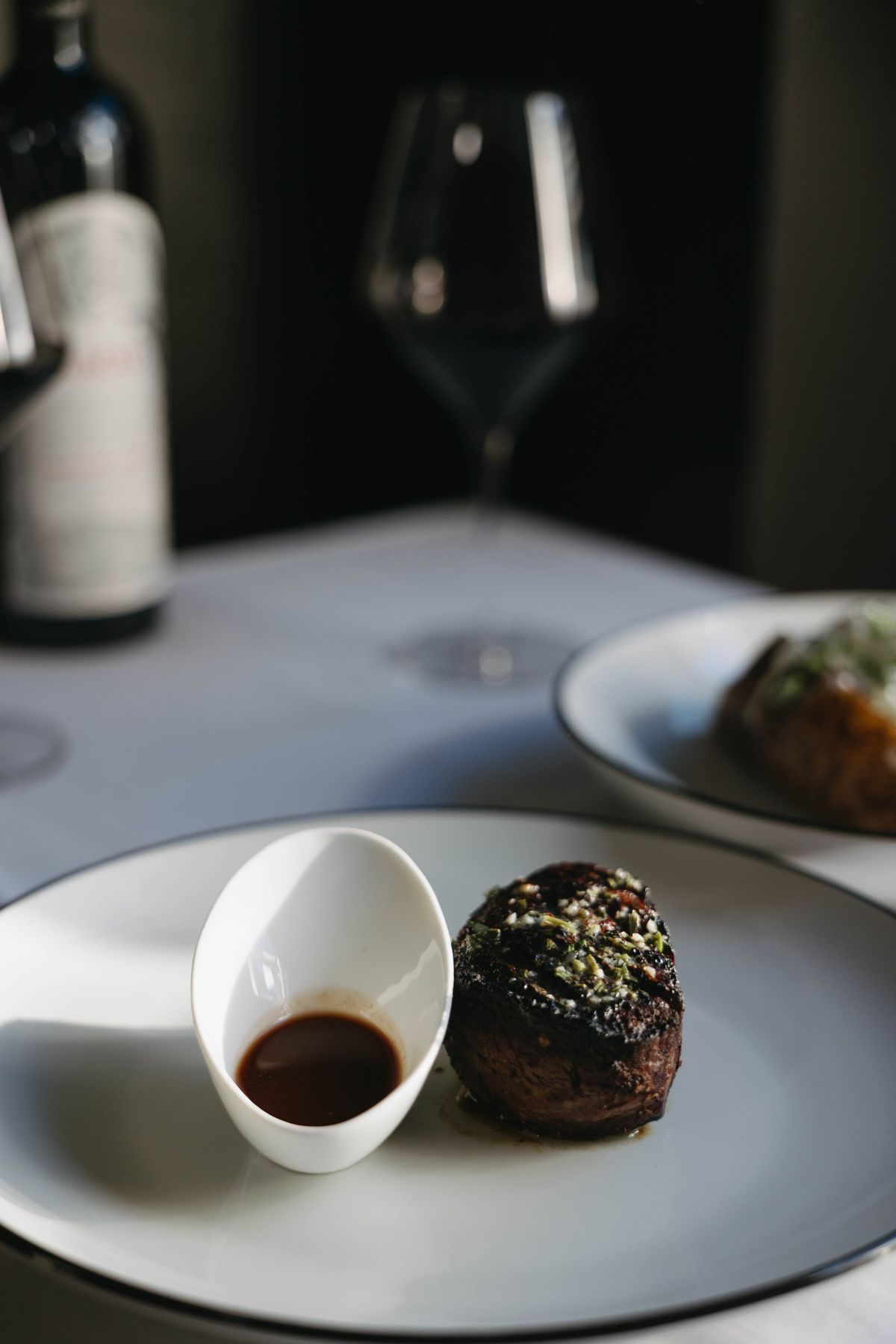 Filet mignon with red wine reduction